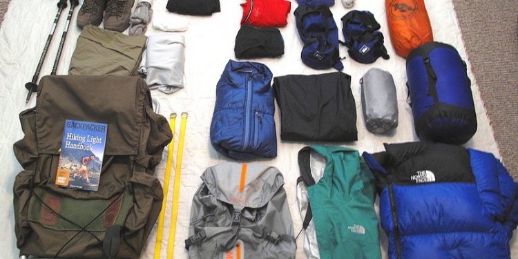 Organizing gear for backpacking