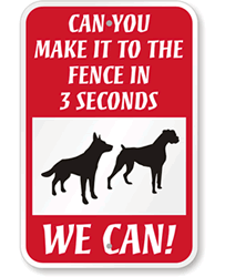 Fence Security Sign Fence Security Sign